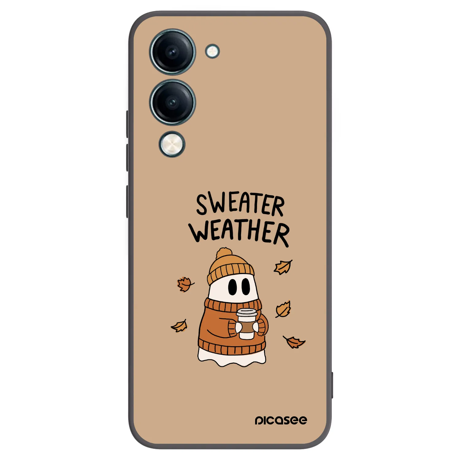 Picasee husă neagră din silicon pentru Vivo Y29s 5G - Sweater ghost