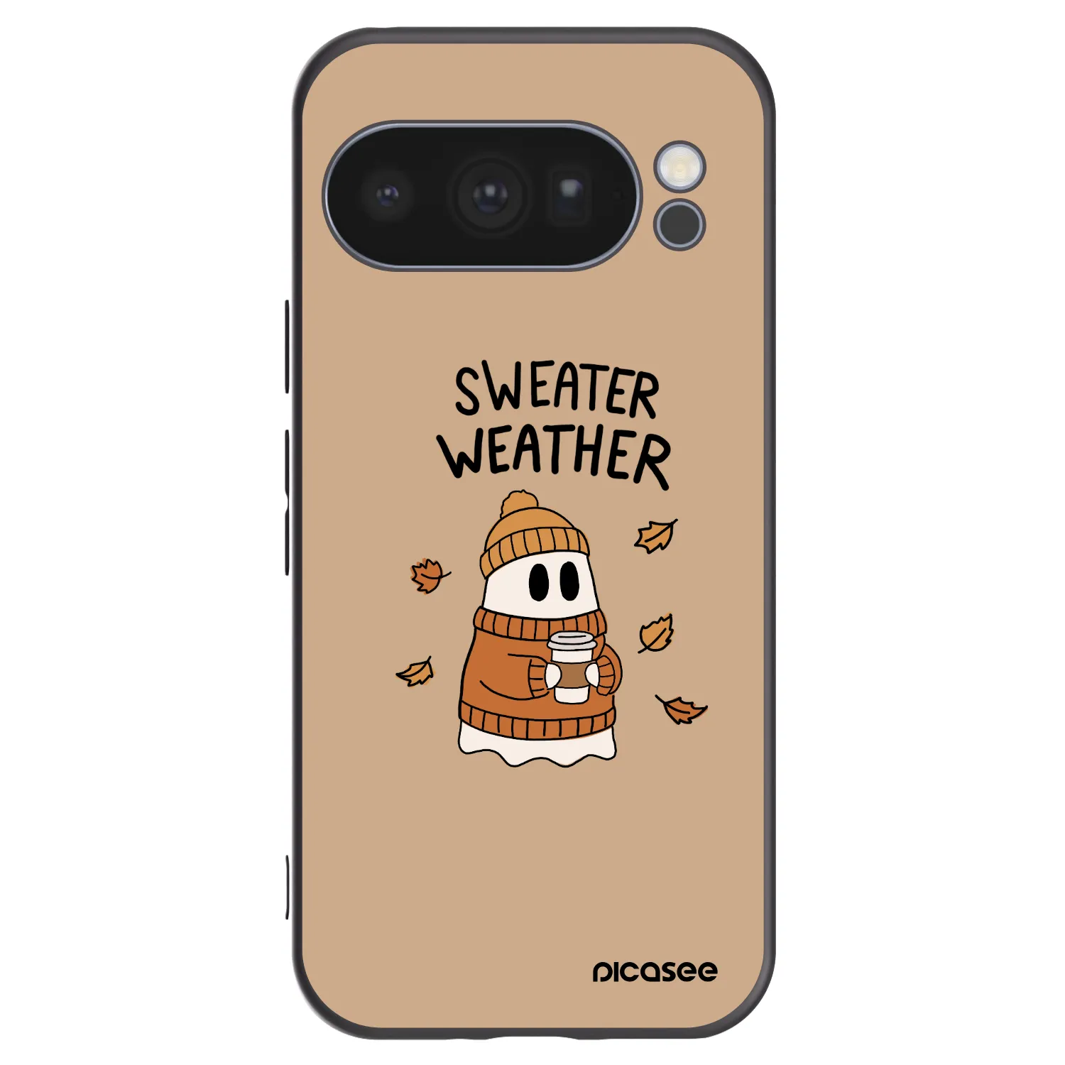 Picasee husă neagră din silicon pentru Google Pixel 10 Pro - Sweater ghost