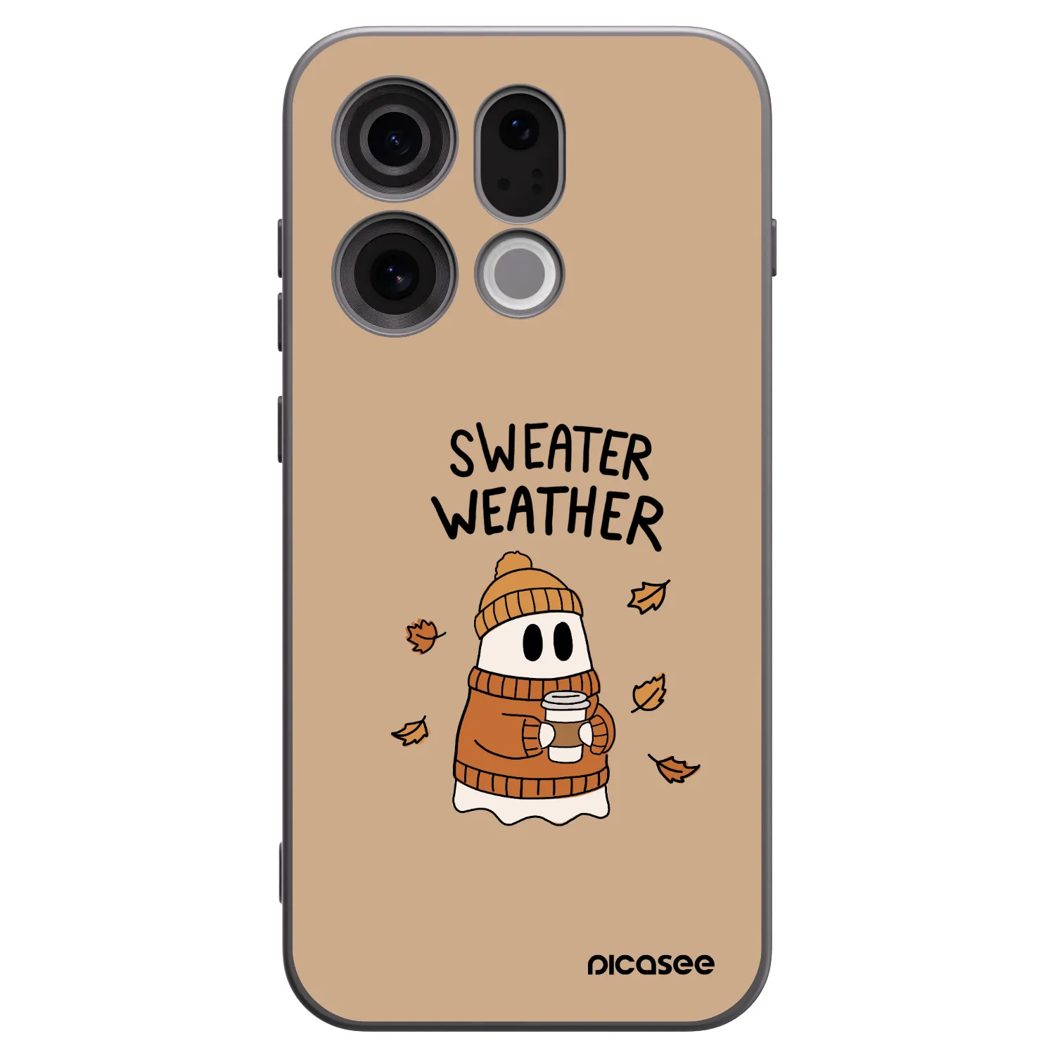 Picasee husă neagră din silicon pentru OPPO Find X9 - Sweater ghost