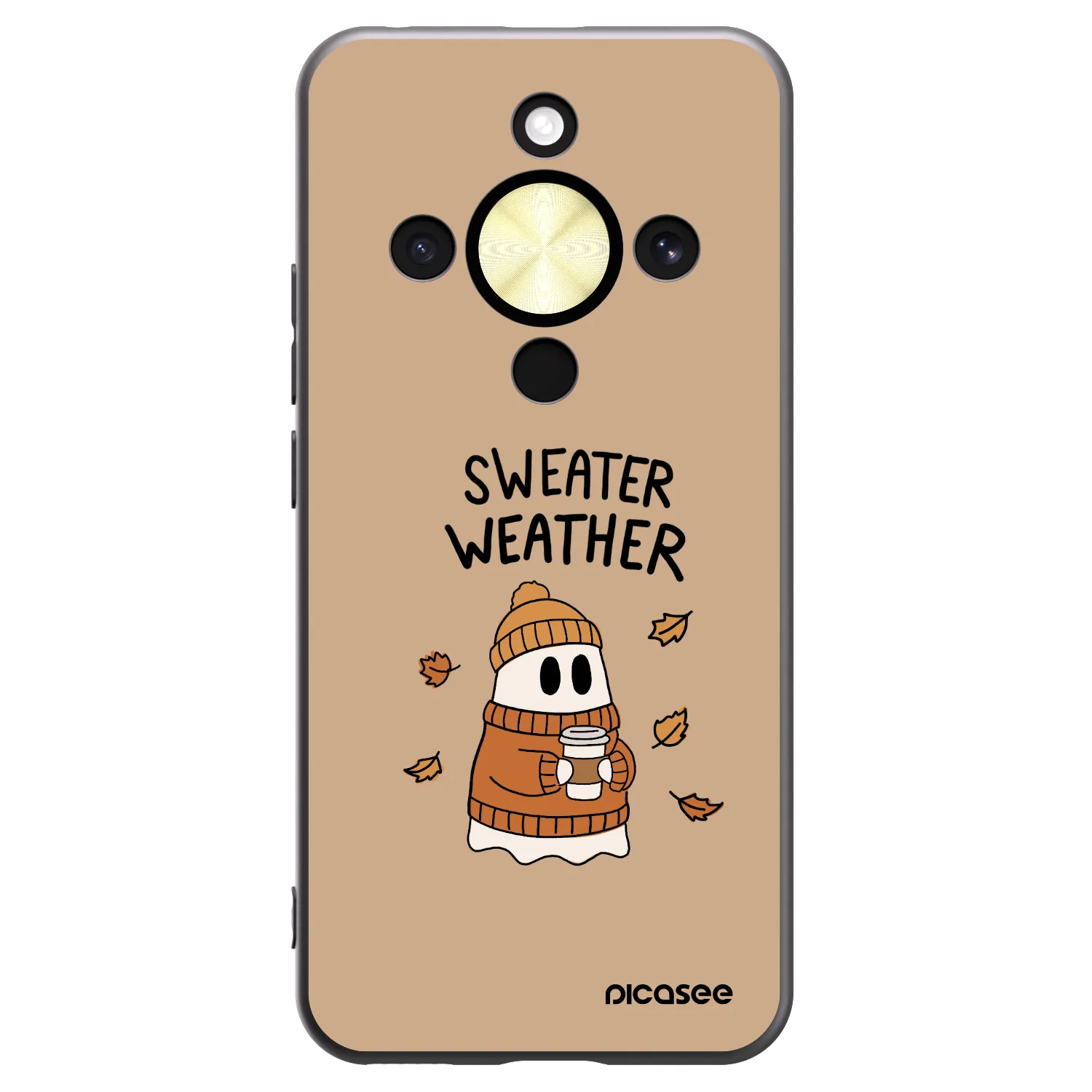 Picasee husă neagră din silicon pentru Honor Magic8 Lite 5G - Sweater ghost