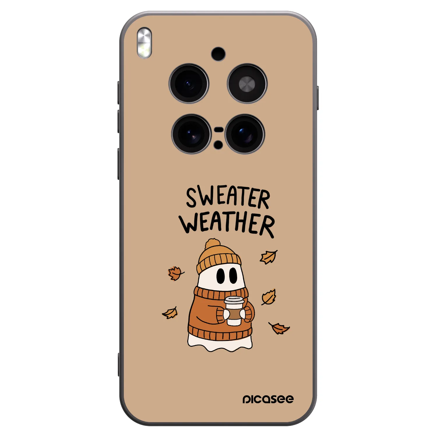 Picasee husă neagră din silicon pentru Vivo X300 Pro - Sweater ghost