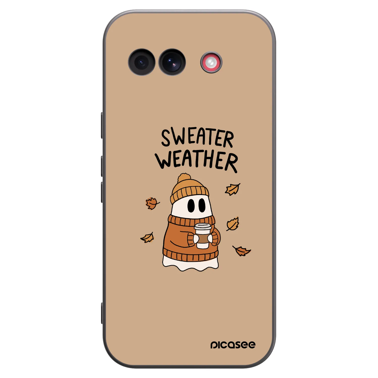 Picasee husă neagră din silicon pentru Google Pixel 10a - Sweater ghost