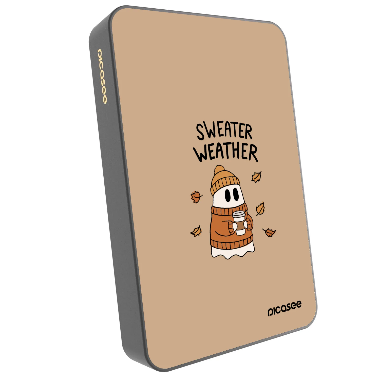 Picasee Powerbank cu MagSafe 10 000 mAh Gri - Sweater ghost