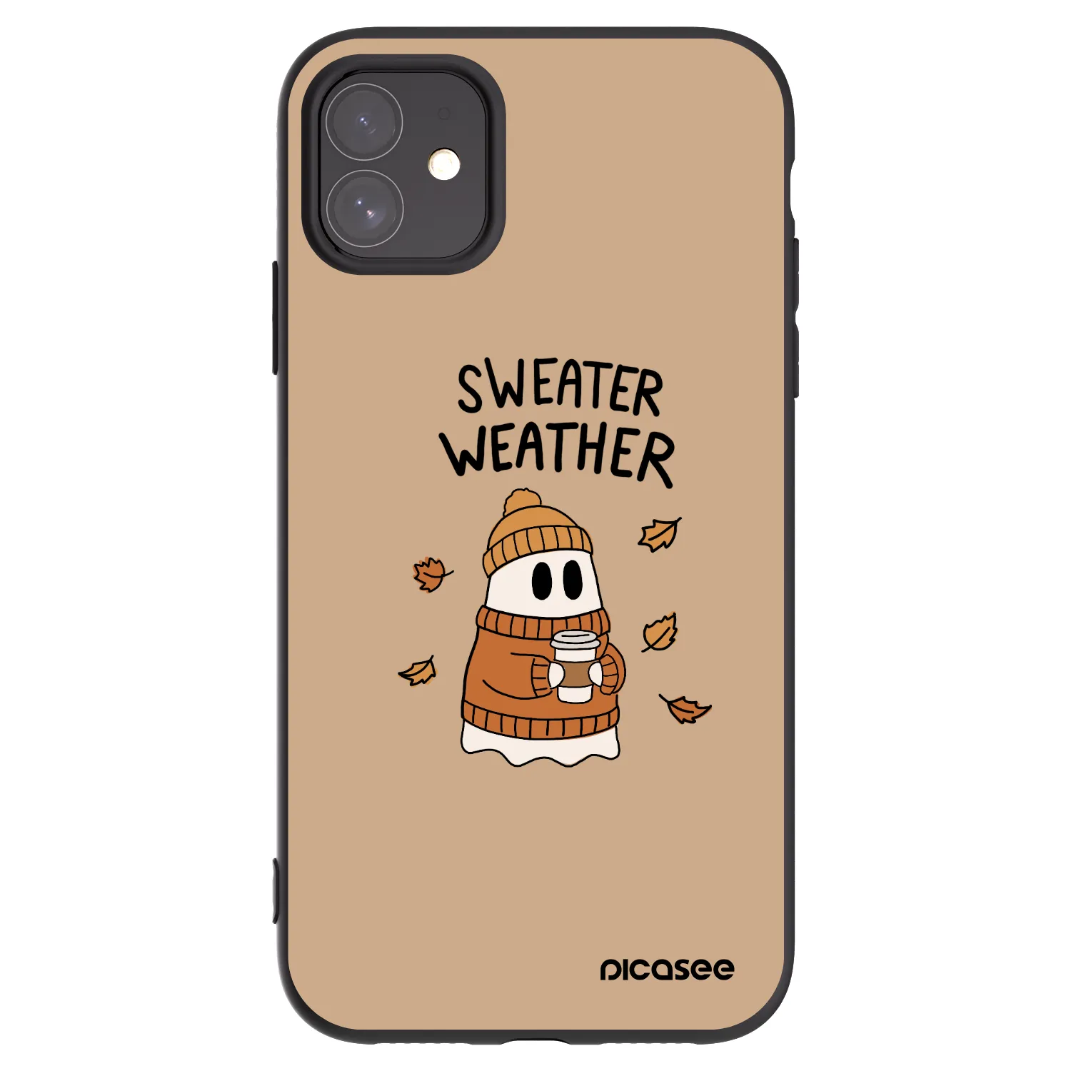 Picasee husă neagră din silicon pentru Apple iPhone 11 - Sweater ghost