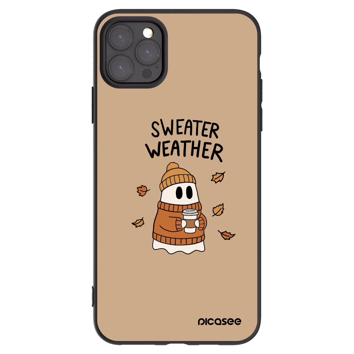 Picasee husă neagră din silicon pentru Apple iPhone 11 Pro Max - Sweater ghost