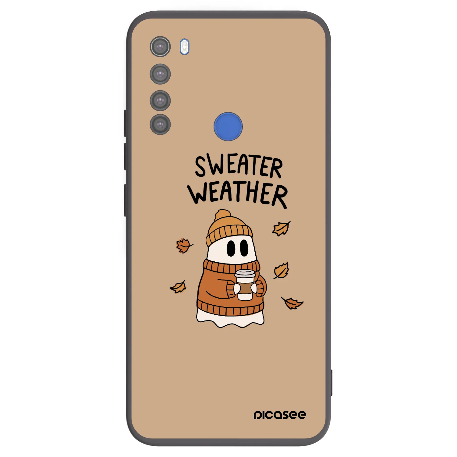 Picasee husă neagră din silicon pentru Xiaomi Redmi Note 8T - Sweater ghost
