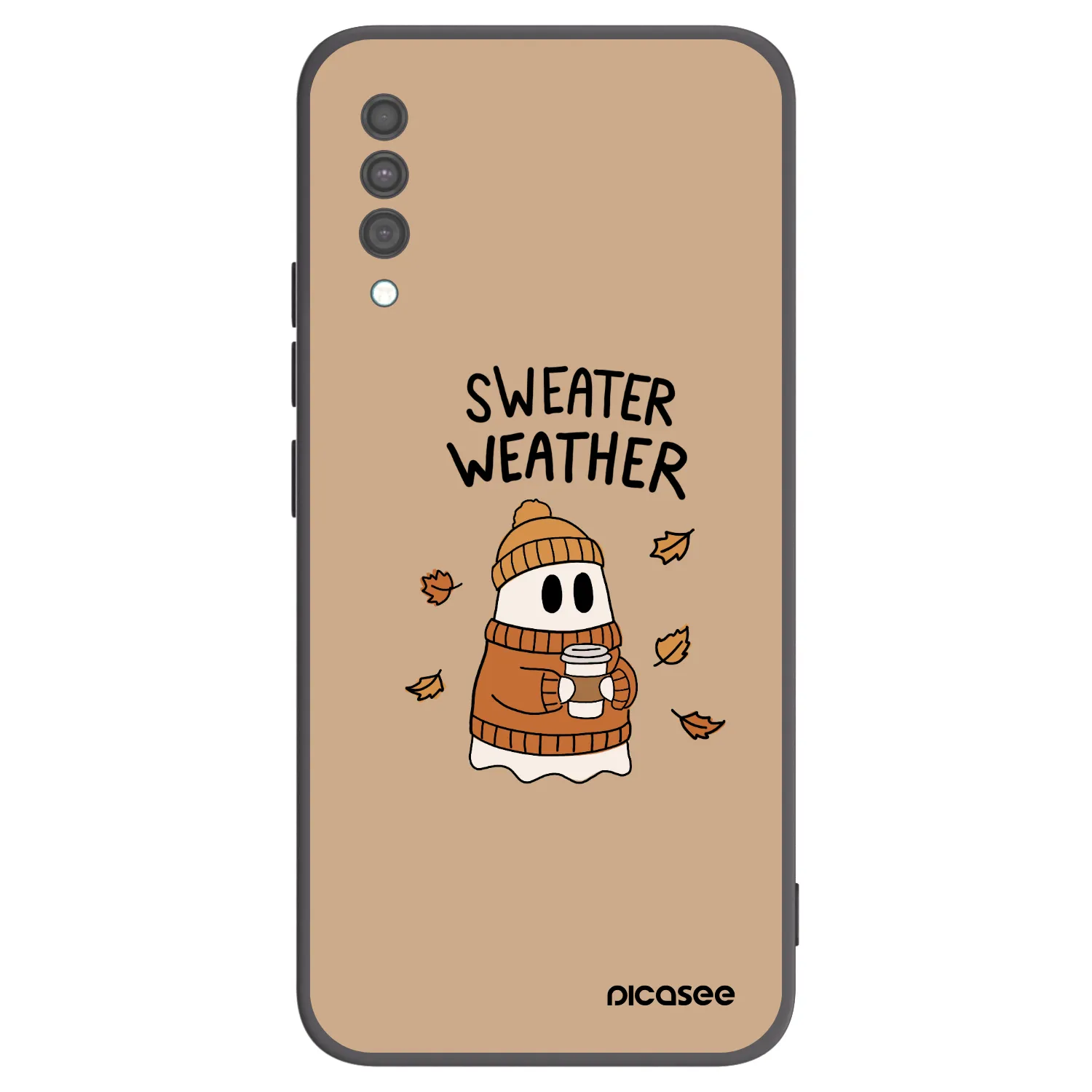 Picasee husă neagră din silicon pentru Samsung Galaxy A30s A307F - Sweater ghost