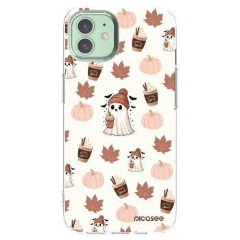 Picasee husă transparentă din silicon pentru Apple iPhone 12 - Pumpkin spice