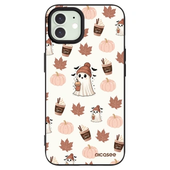Picasee husă neagră din silicon pentru Apple iPhone 12 Pro - Pumpkin spice