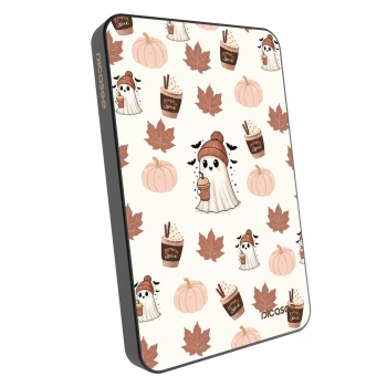 Powerbank cu MagSafe 5 000 mAh cu design propriu Gri - Pumpkin spice