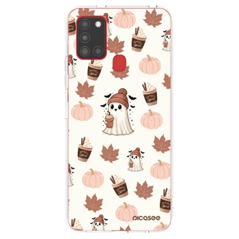 Picasee husă transparentă din silicon pentru Samsung Galaxy A21s - Pumpkin spice