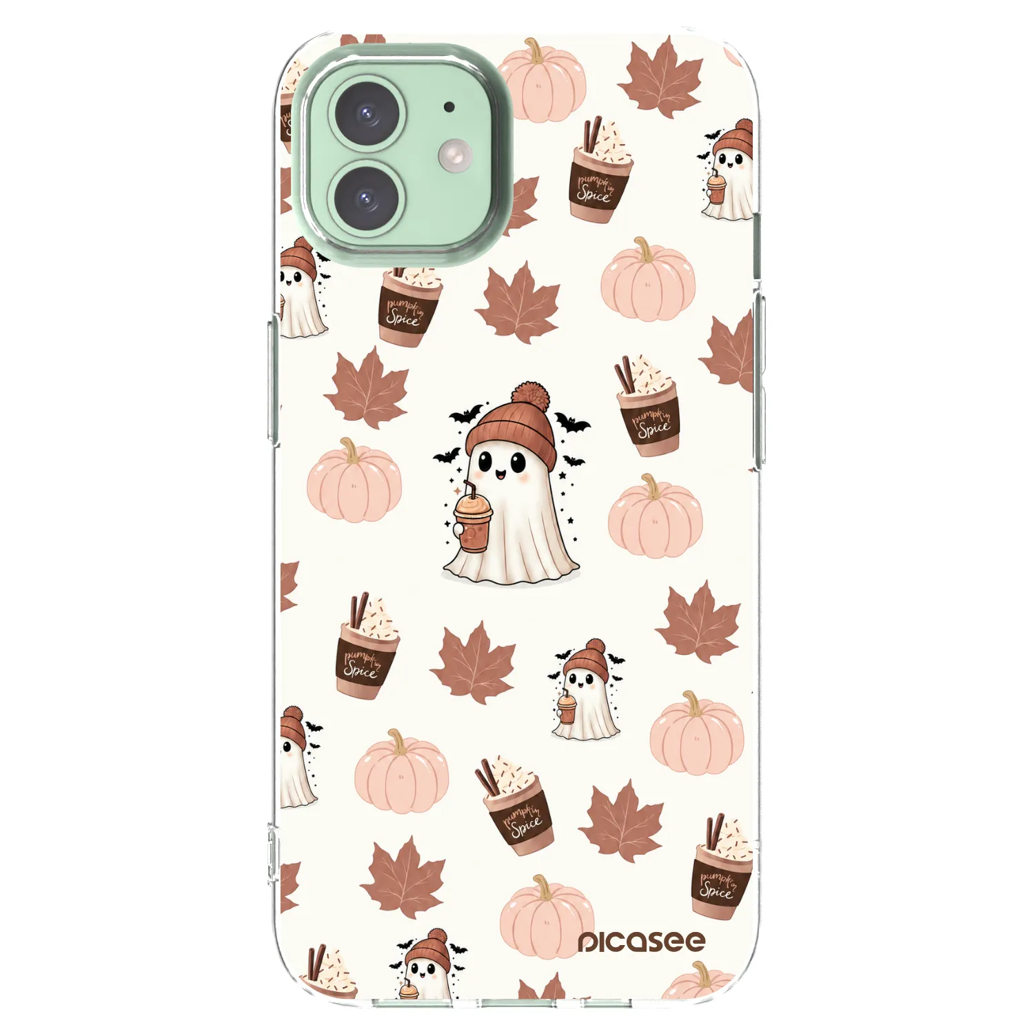 Picasee husă transparentă din silicon pentru Apple iPhone 12 - Pumpkin spice