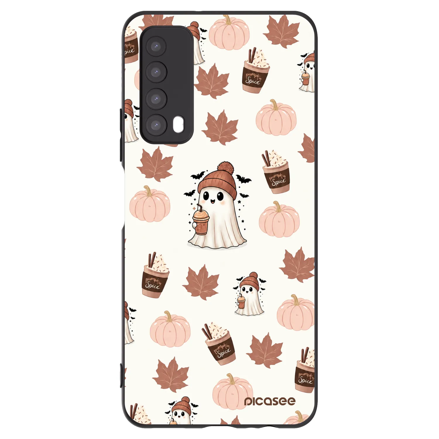 Picasee husă neagră din silicon pentru Huawei P Smart 2021 - Pumpkin spice