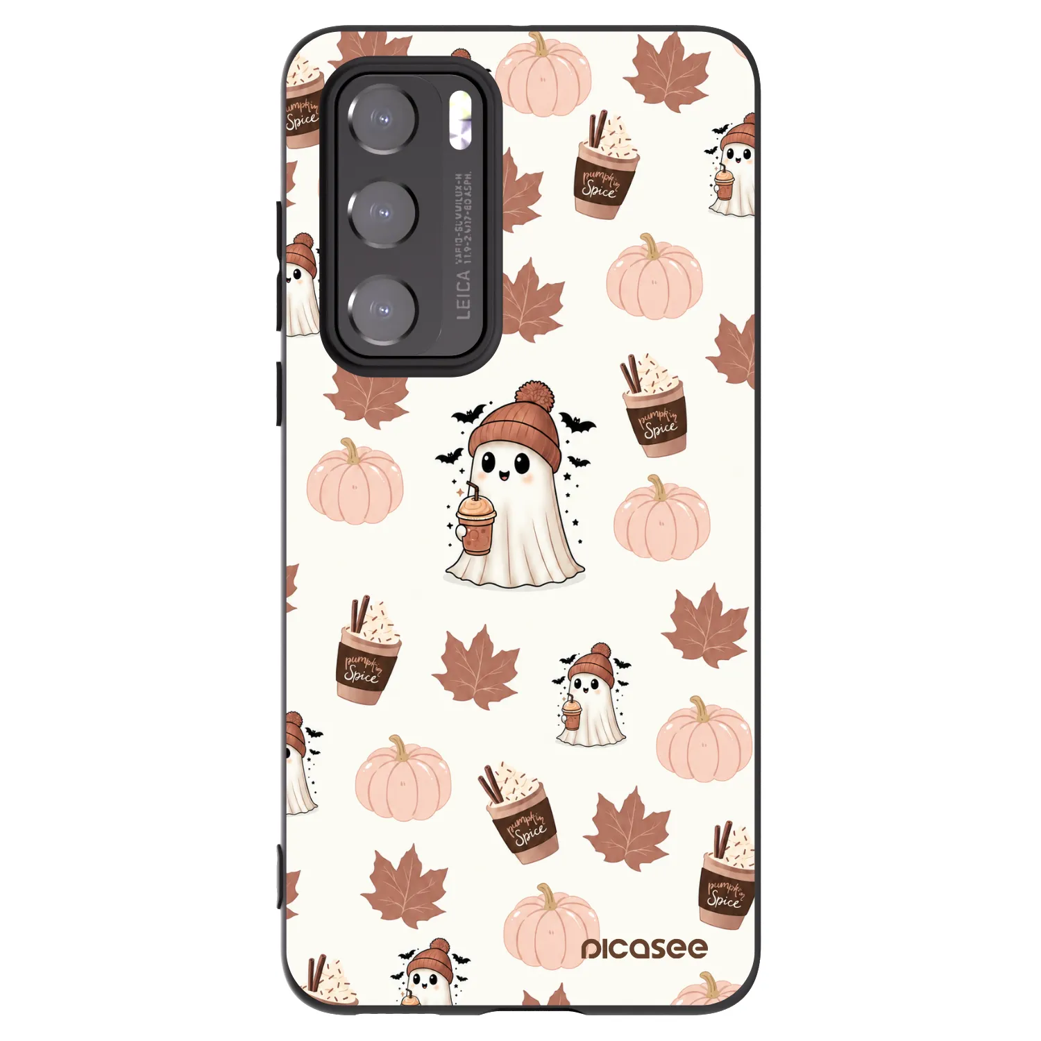Picasee husă neagră din silicon pentru Huawei P40 - Pumpkin spice