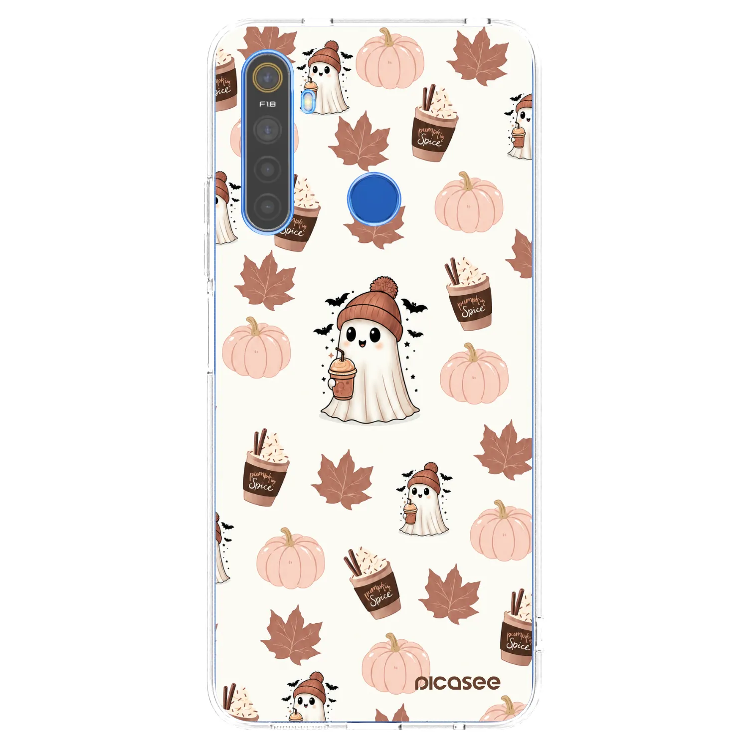Picasee husă transparentă din silicon pentru Realme 5 - Pumpkin spice