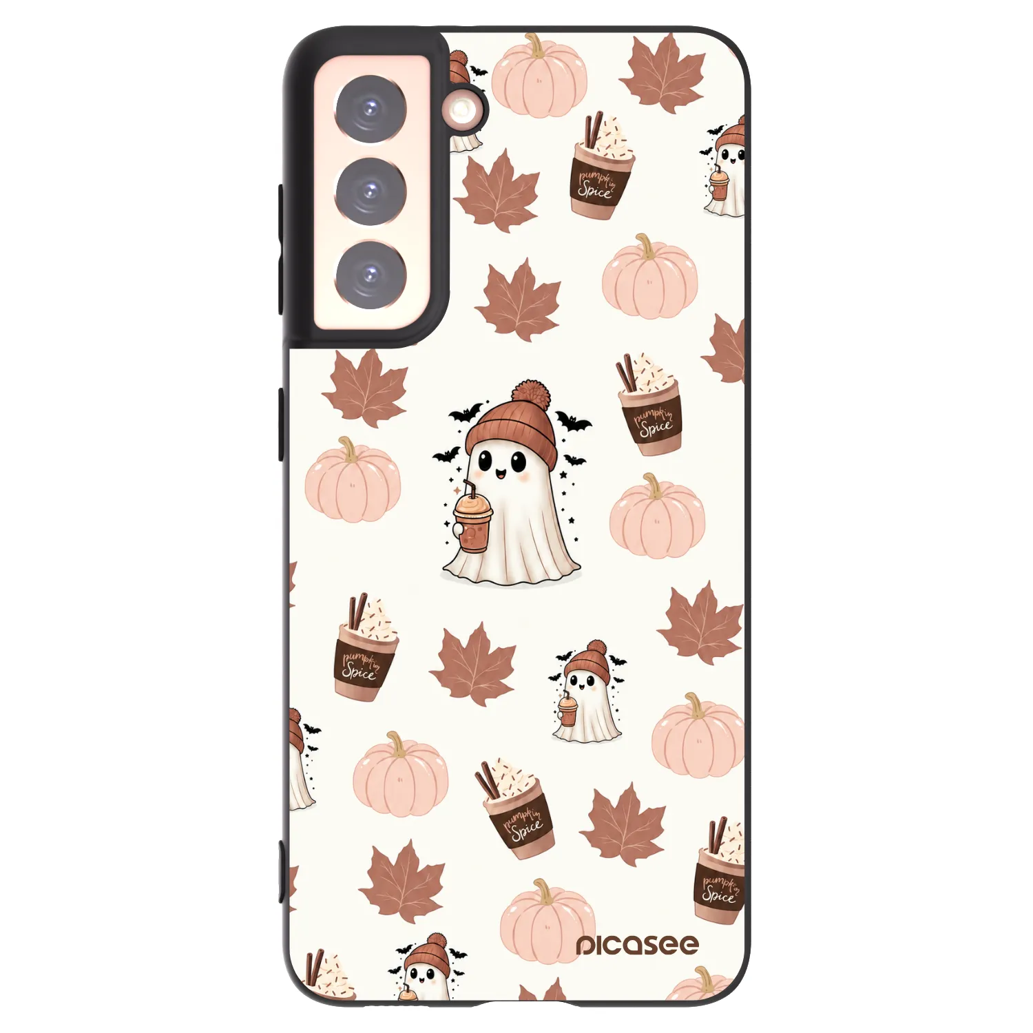 Picasee husă neagră din silicon pentru Samsung Galaxy S21 5G G991B - Pumpkin spice