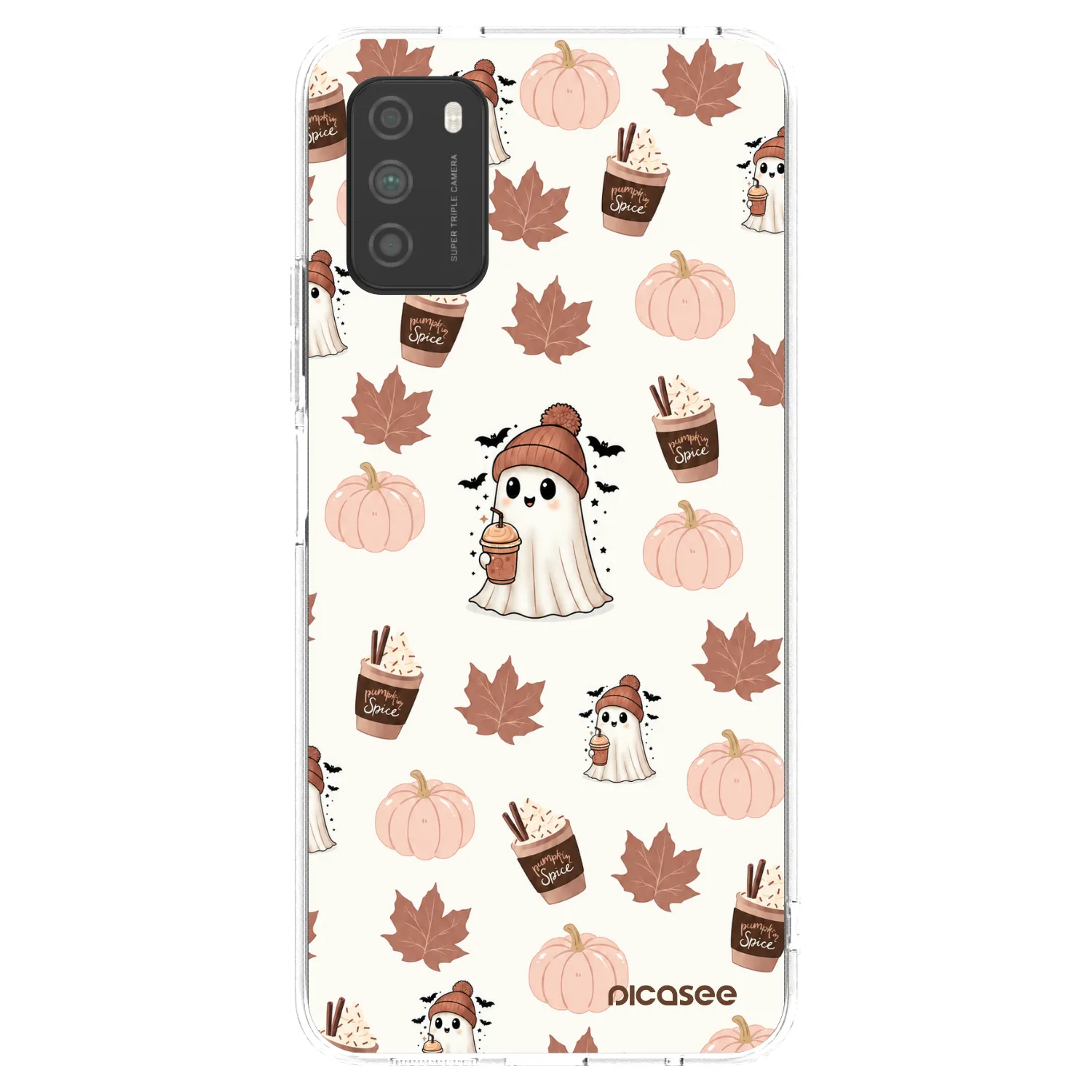 Picasee husă transparentă din silicon pentru Xiaomi Poco M3 - Pumpkin spice