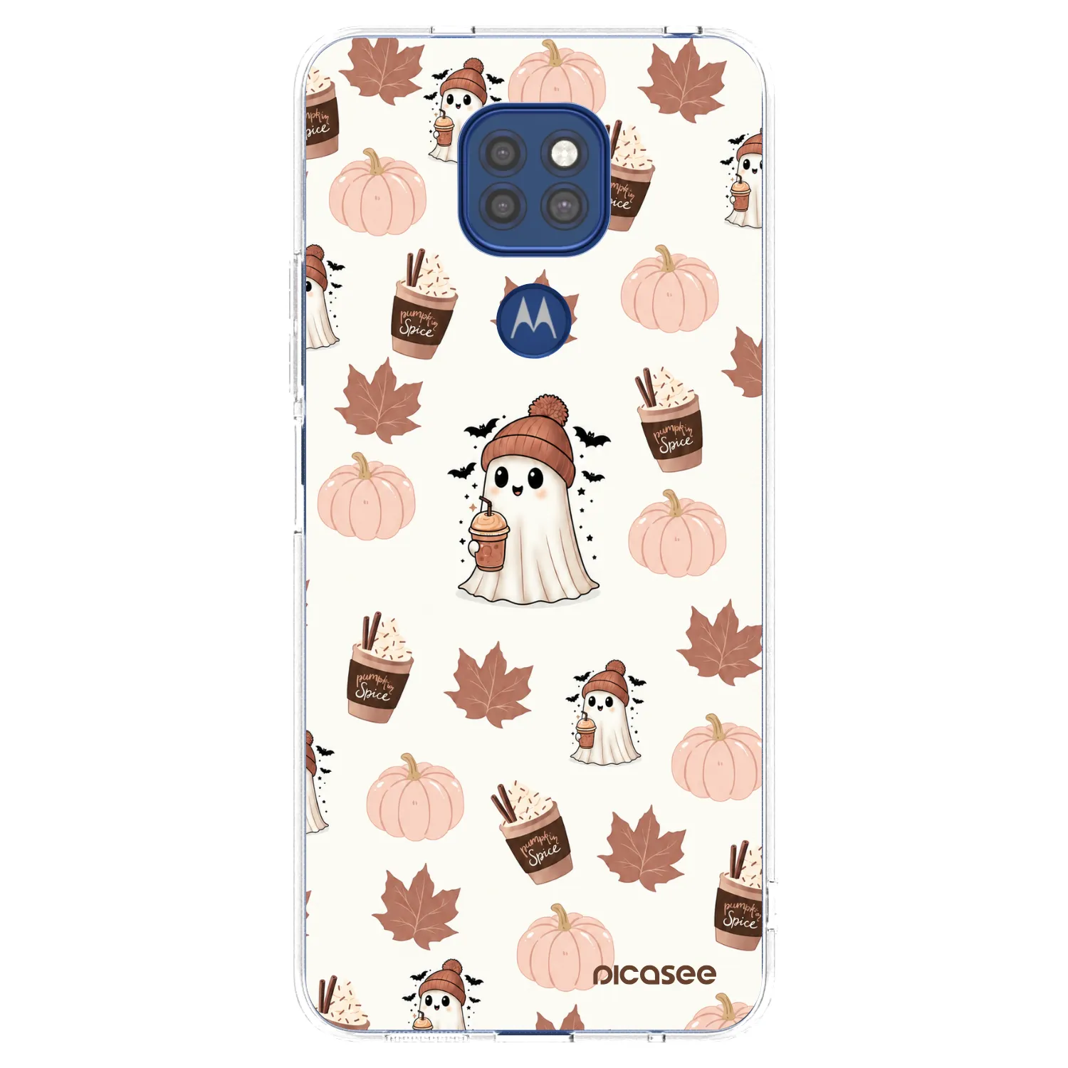 Picasee husă transparentă din silicon pentru Motorola Moto G9 Play - Pumpkin spice