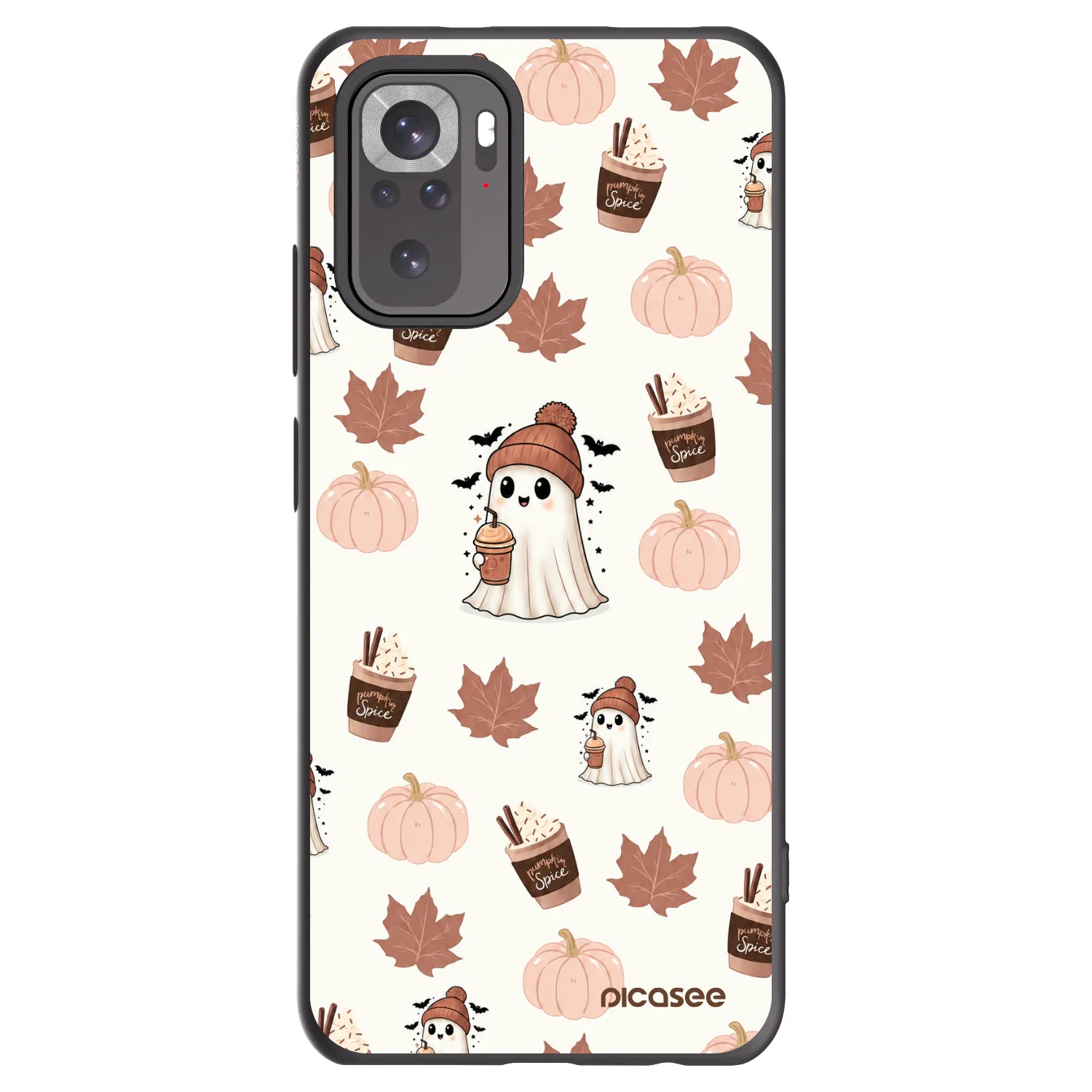 Picasee husă neagră din silicon pentru Xiaomi Redmi Note 10 - Pumpkin spice