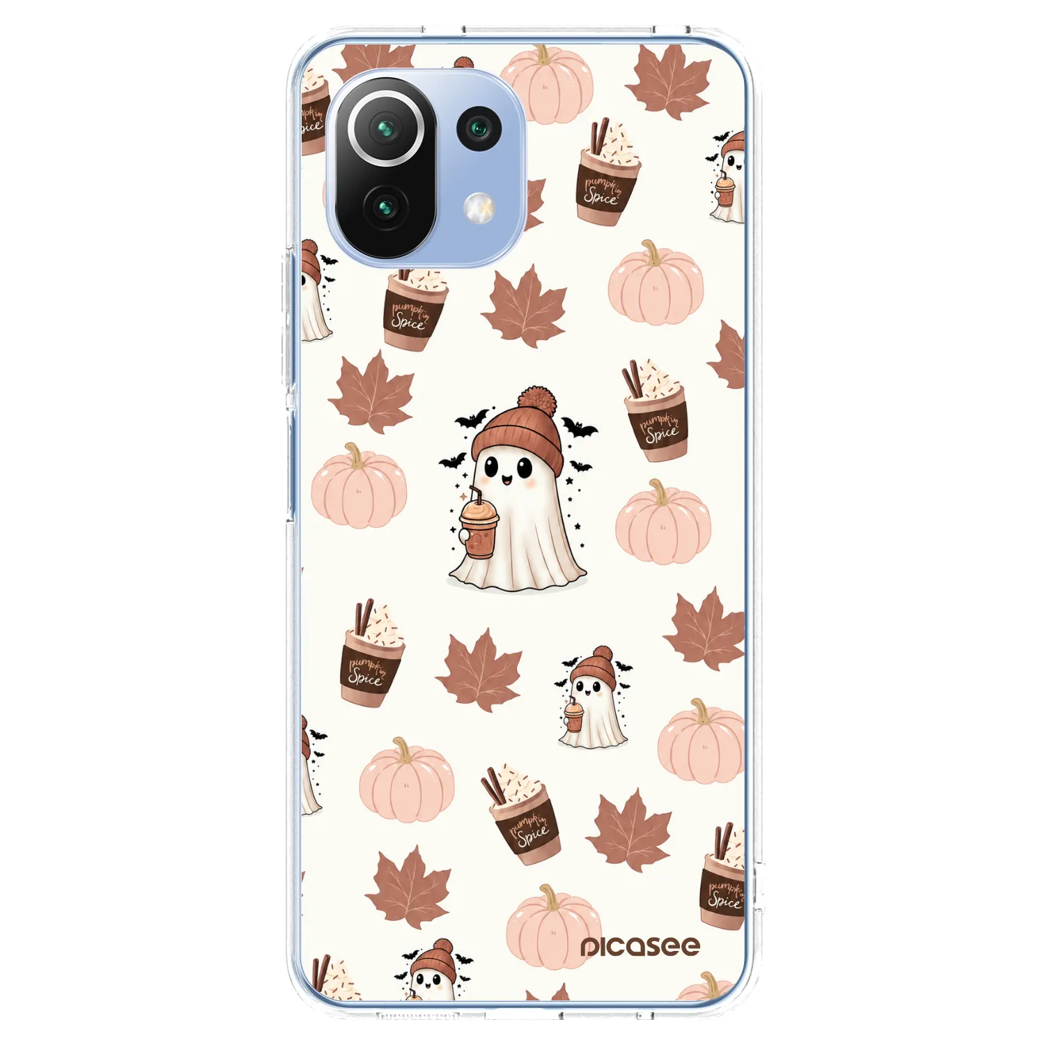 Picasee husă transparentă din silicon pentru Xiaomi Mi 11 Lite - Pumpkin spice