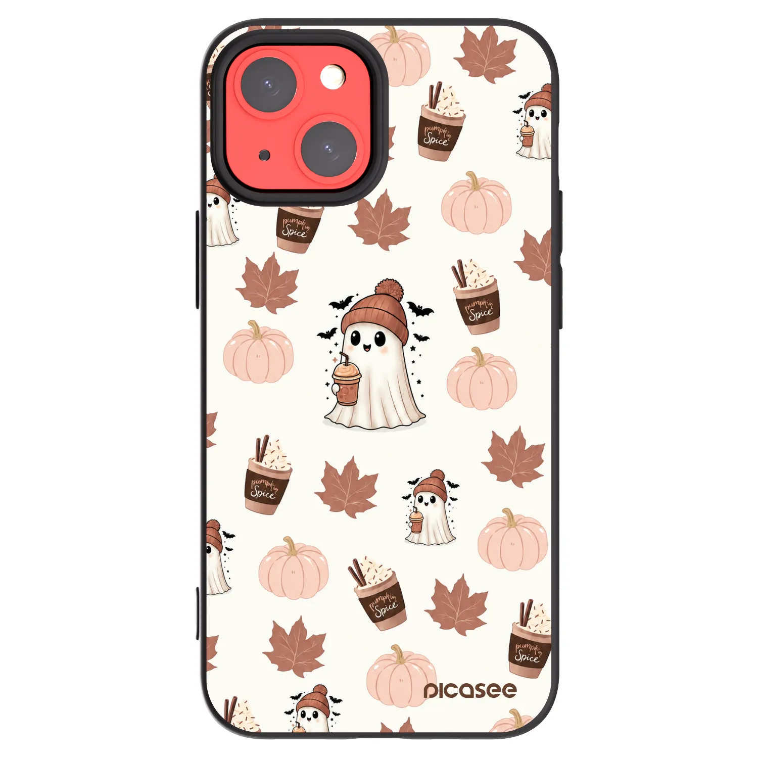 Picasee husă neagră din silicon pentru Apple iPhone 13 mini - Pumpkin spice