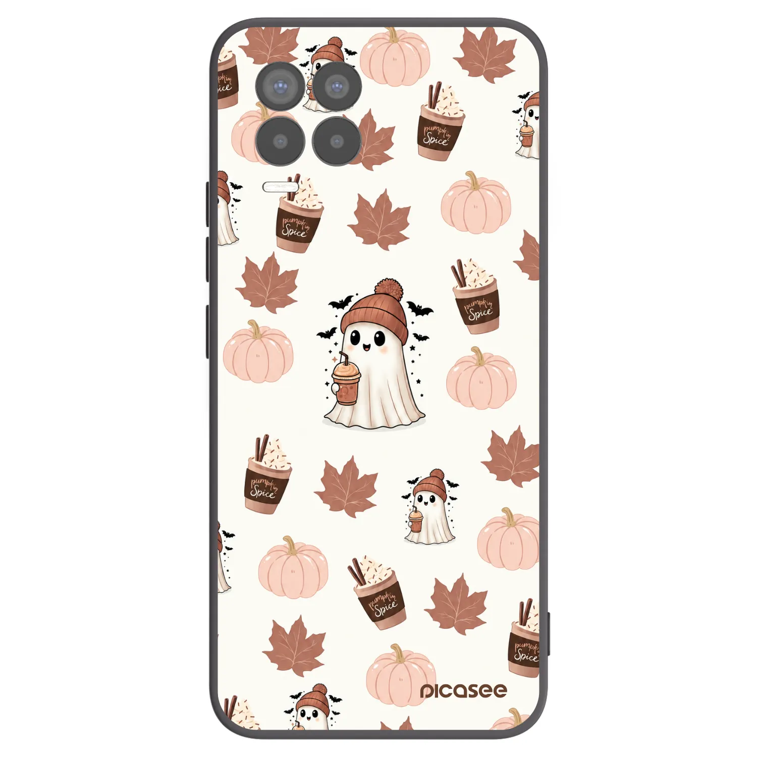 Picasee husă neagră din silicon pentru Realme 8 Pro - Pumpkin spice