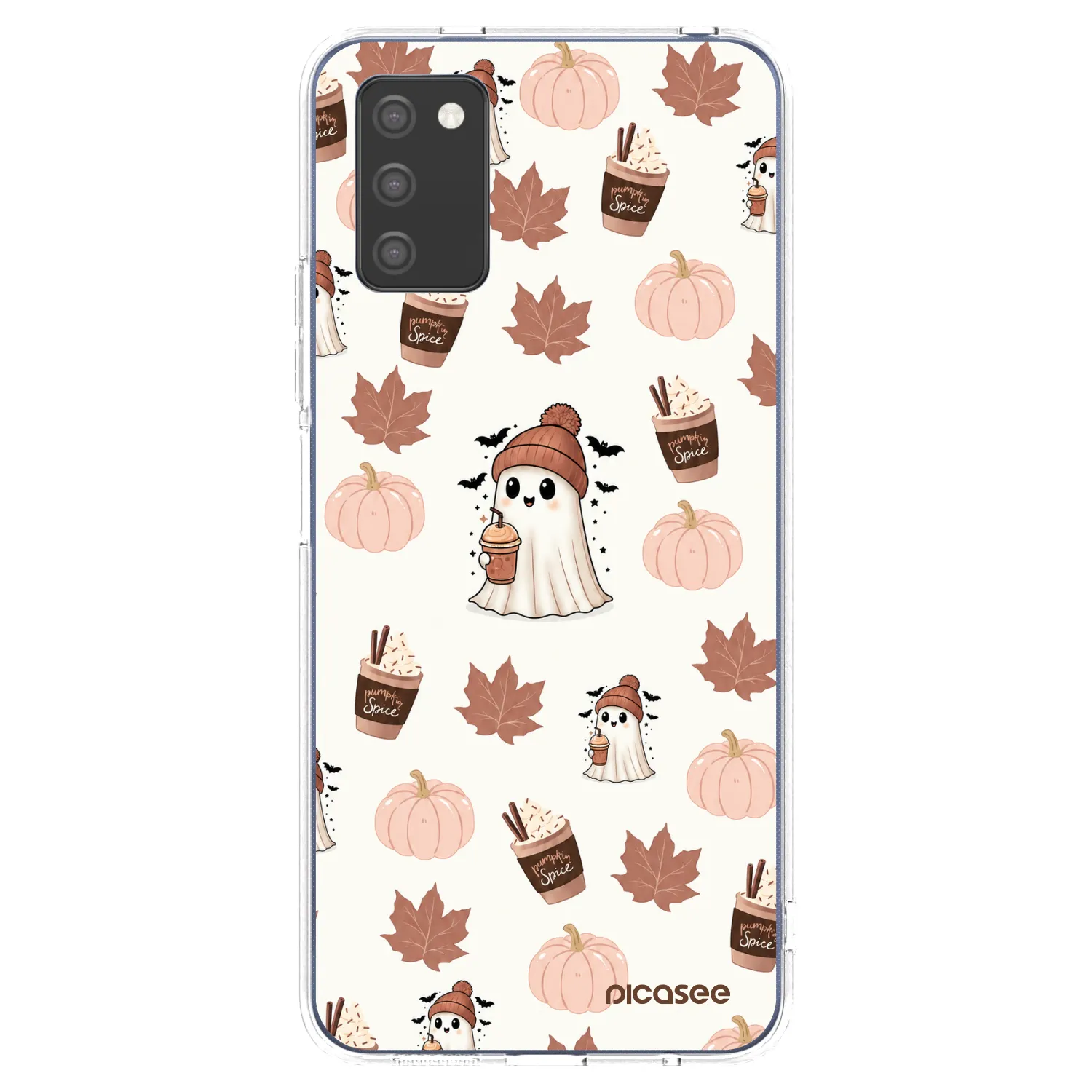 Picasee husă transparentă din silicon pentru Samsung Galaxy A02s A025G - Pumpkin spice