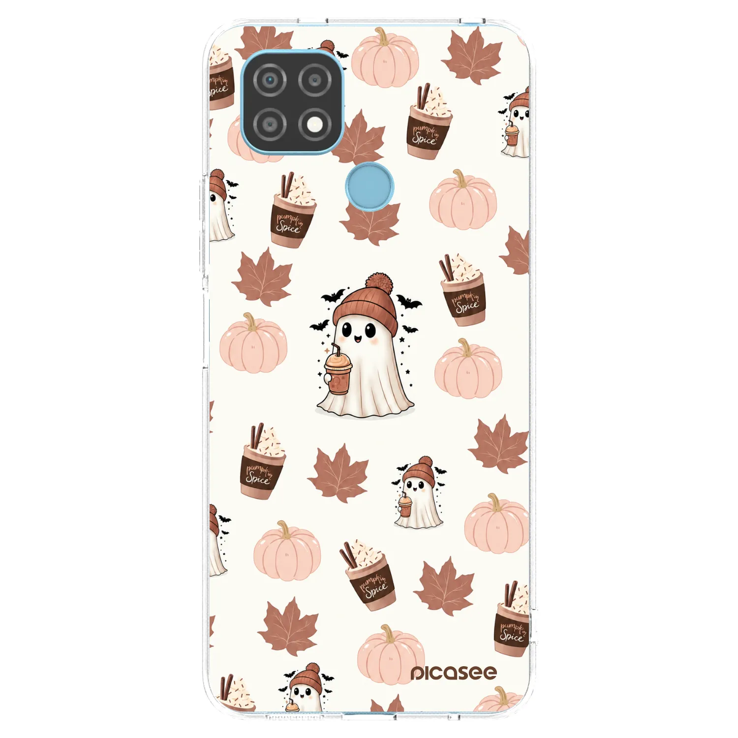 Picasee husă transparentă din silicon pentru Realme C21 - Pumpkin spice