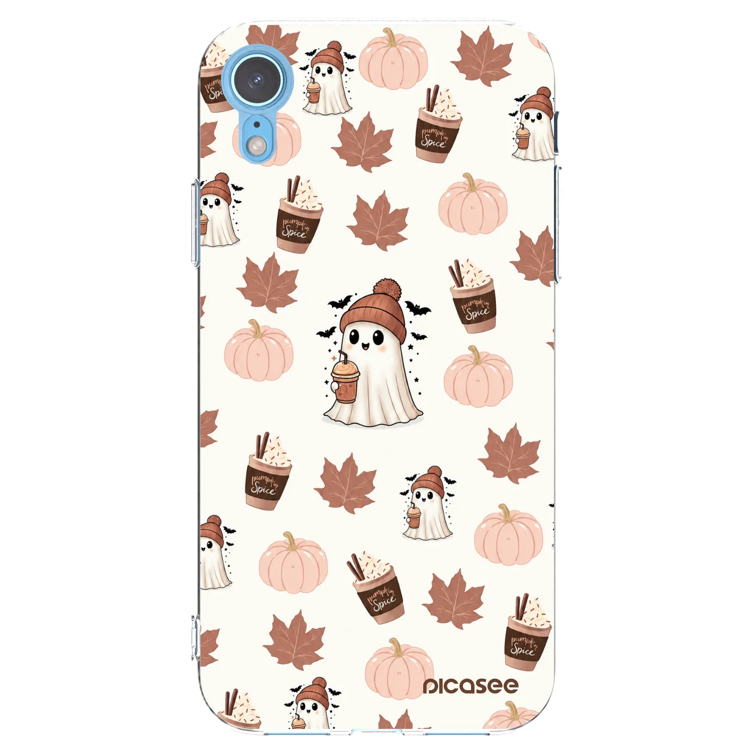 Picasee husă transparentă din silicon pentru Apple iPhone XR - Pumpkin spice