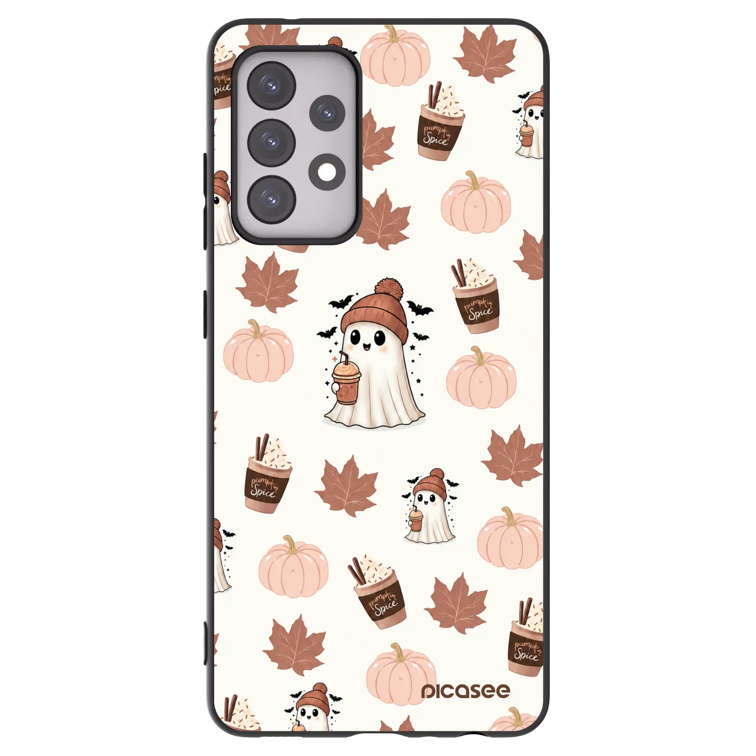 Picasee husă neagră din silicon pentru Samsung Galaxy A52s 5G A528B - Pumpkin spice