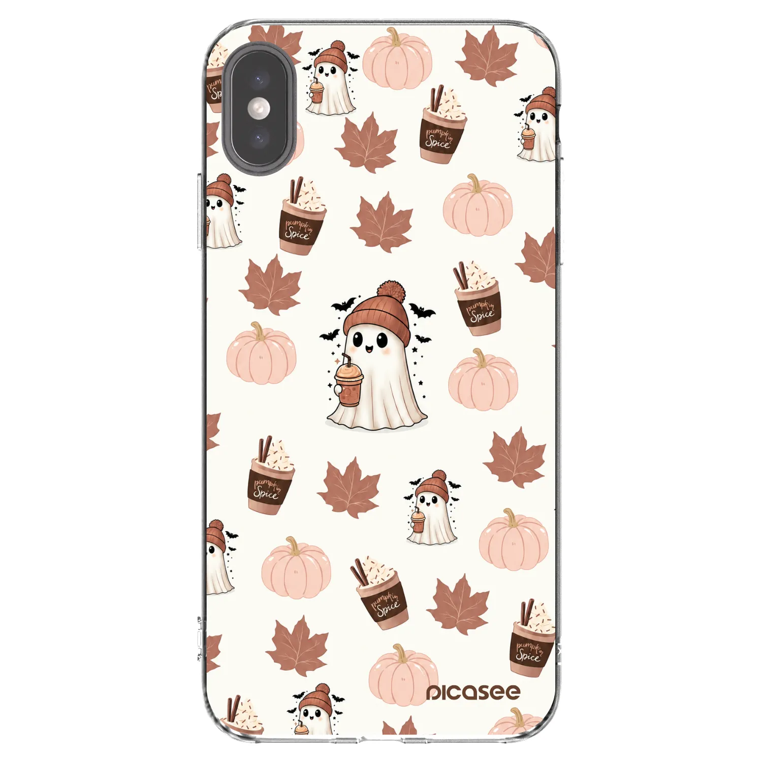 Picasee husă transparentă din silicon pentru Apple iPhone XS Max - Pumpkin spice