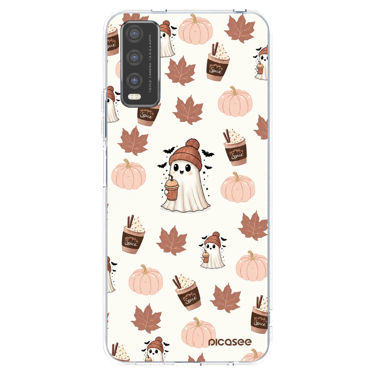 Picasee husă transparentă din silicon pentru Vivo Y20s - Pumpkin spice
