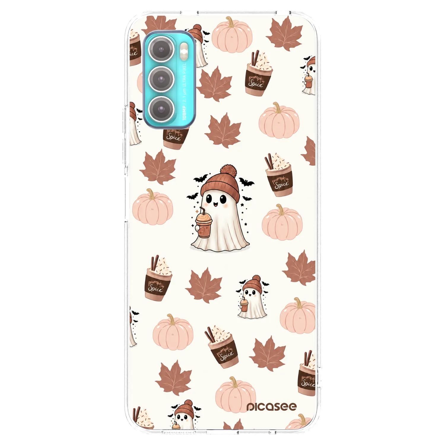 Picasee husă transparentă din silicon pentru Motorola Moto G60 - Pumpkin spice