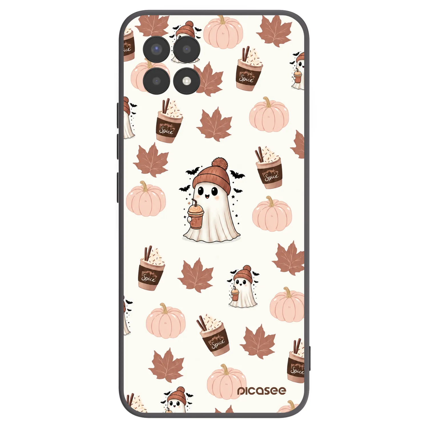 Picasee husă neagră din silicon pentru Realme 8i - Pumpkin spice