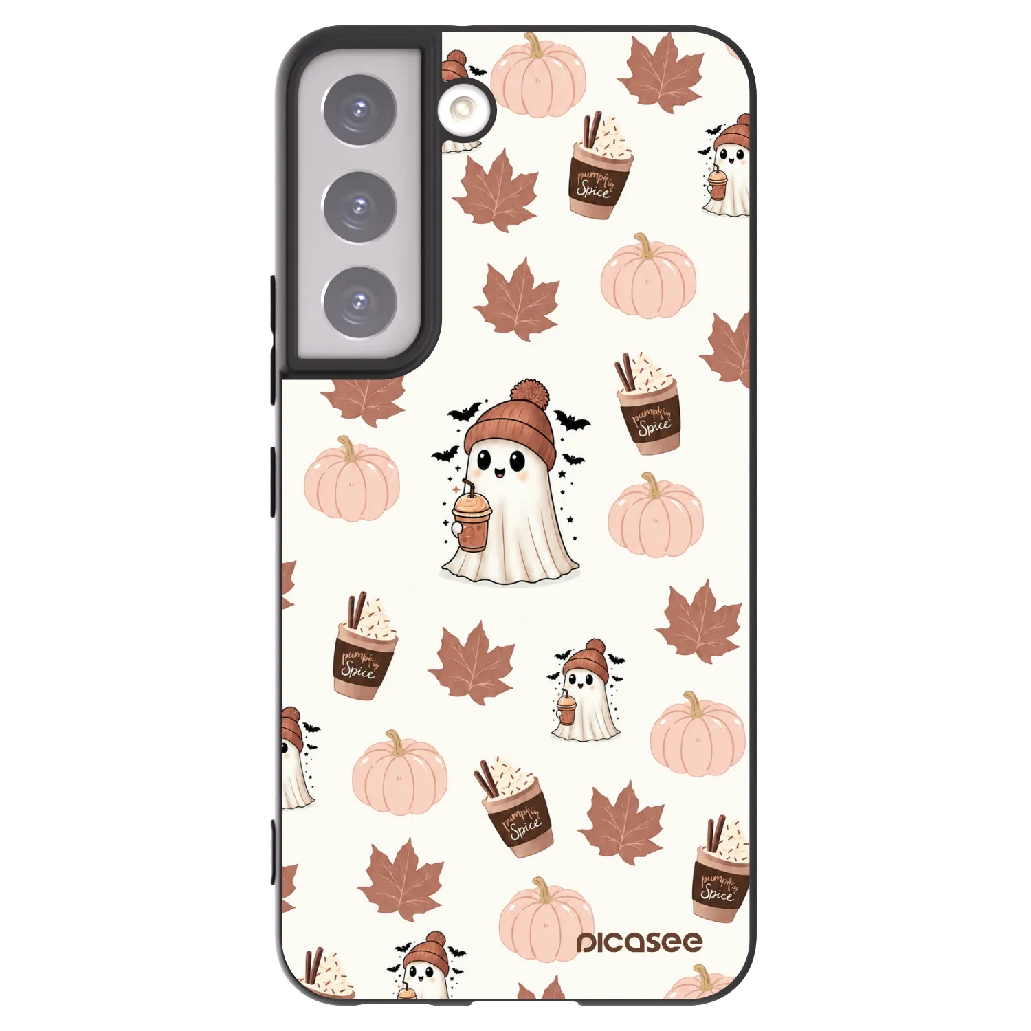 Picasee husă neagră din silicon pentru Samsung Galaxy S22 5G - Pumpkin spice