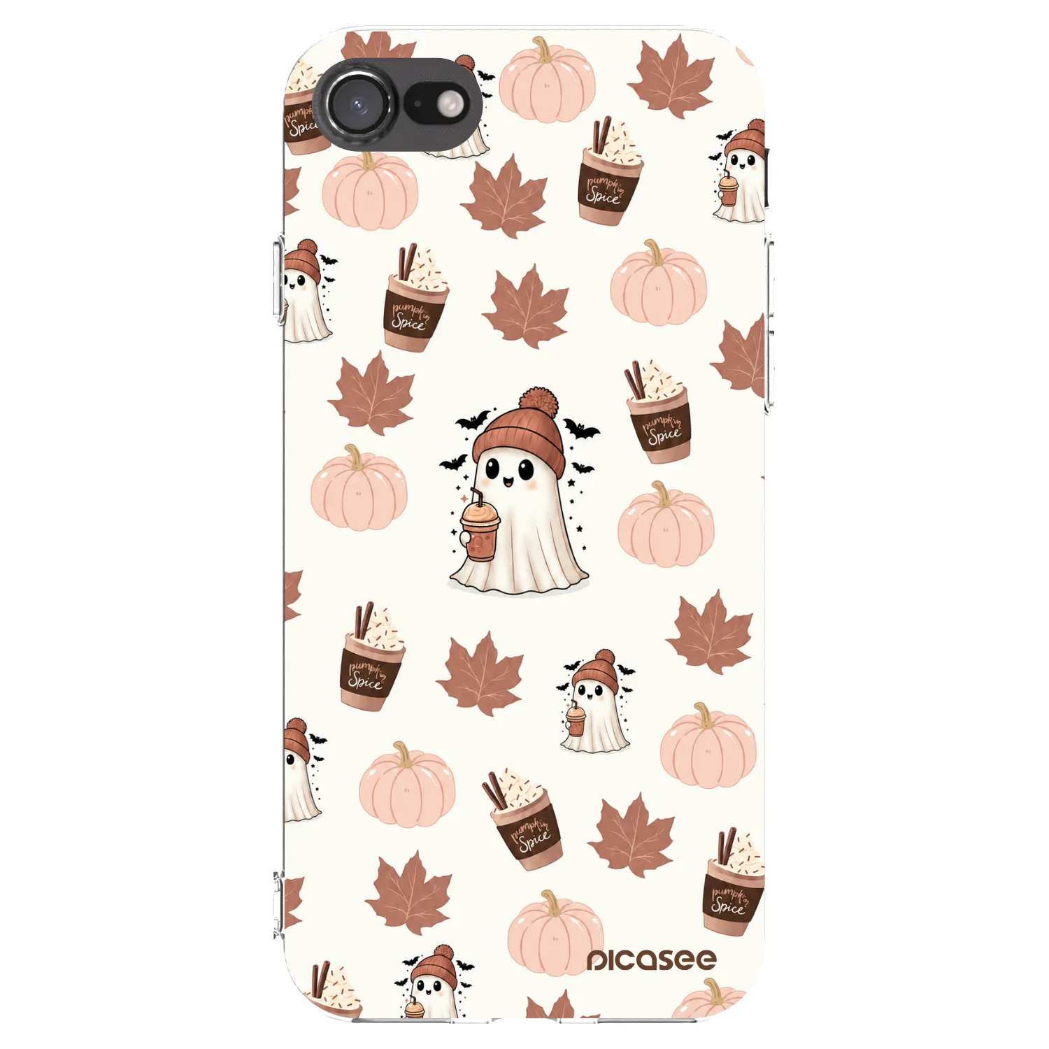 Picasee husă transparentă din silicon pentru Apple iPhone SE 2022 - Pumpkin spice