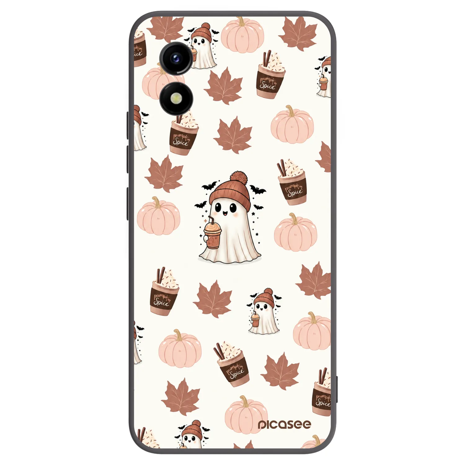 Picasee husă neagră din silicon pentru Vivo Y01 - Pumpkin spice