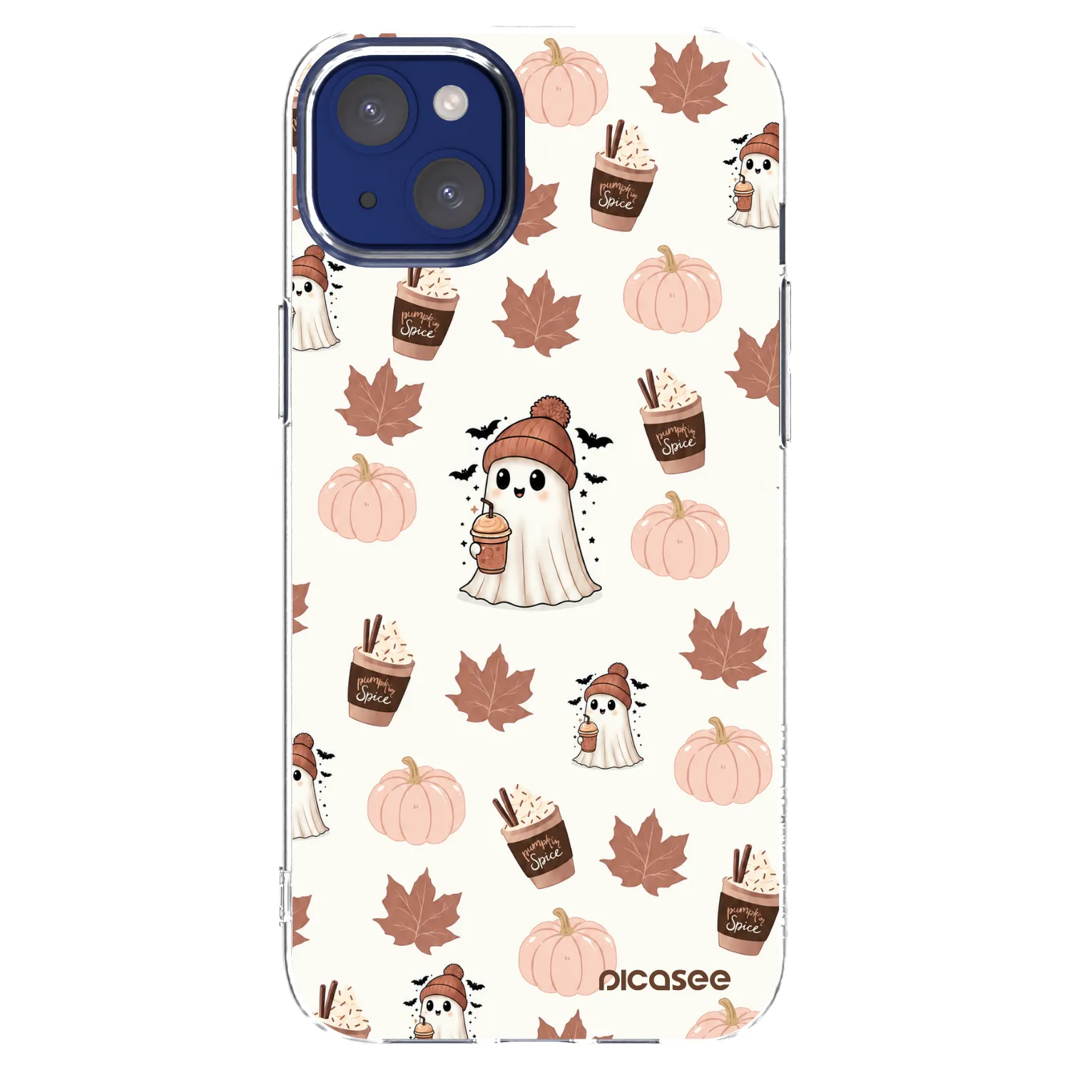 Picasee husă transparentă din silicon pentru Apple iPhone 14 Plus - Pumpkin spice