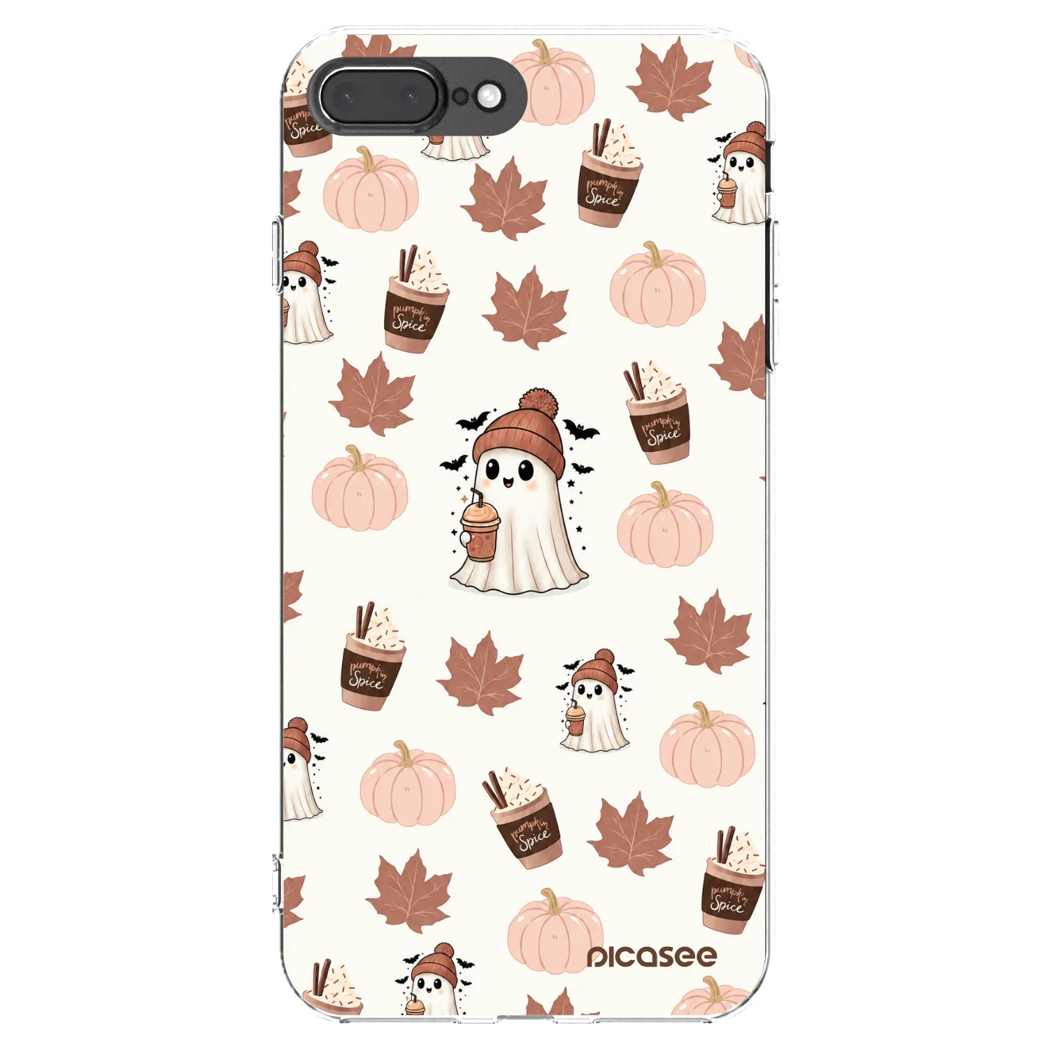 Picasee husă transparentă din silicon pentru Apple iPhone 8 Plus - Pumpkin spice