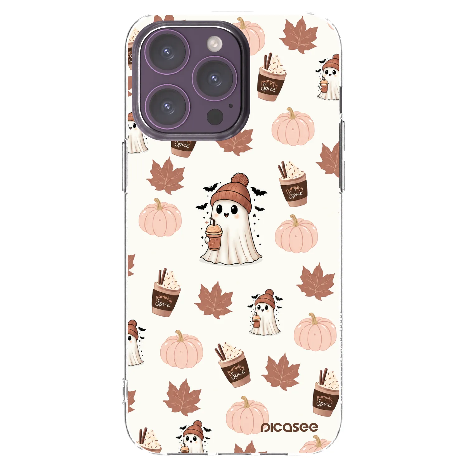 Picasee husă transparentă din silicon pentru Apple iPhone 14 Pro Max - Pumpkin spice