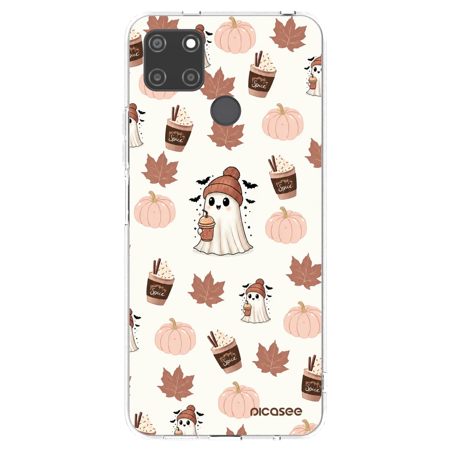 Picasee husă transparentă din silicon pentru Realme C21Y - Pumpkin spice