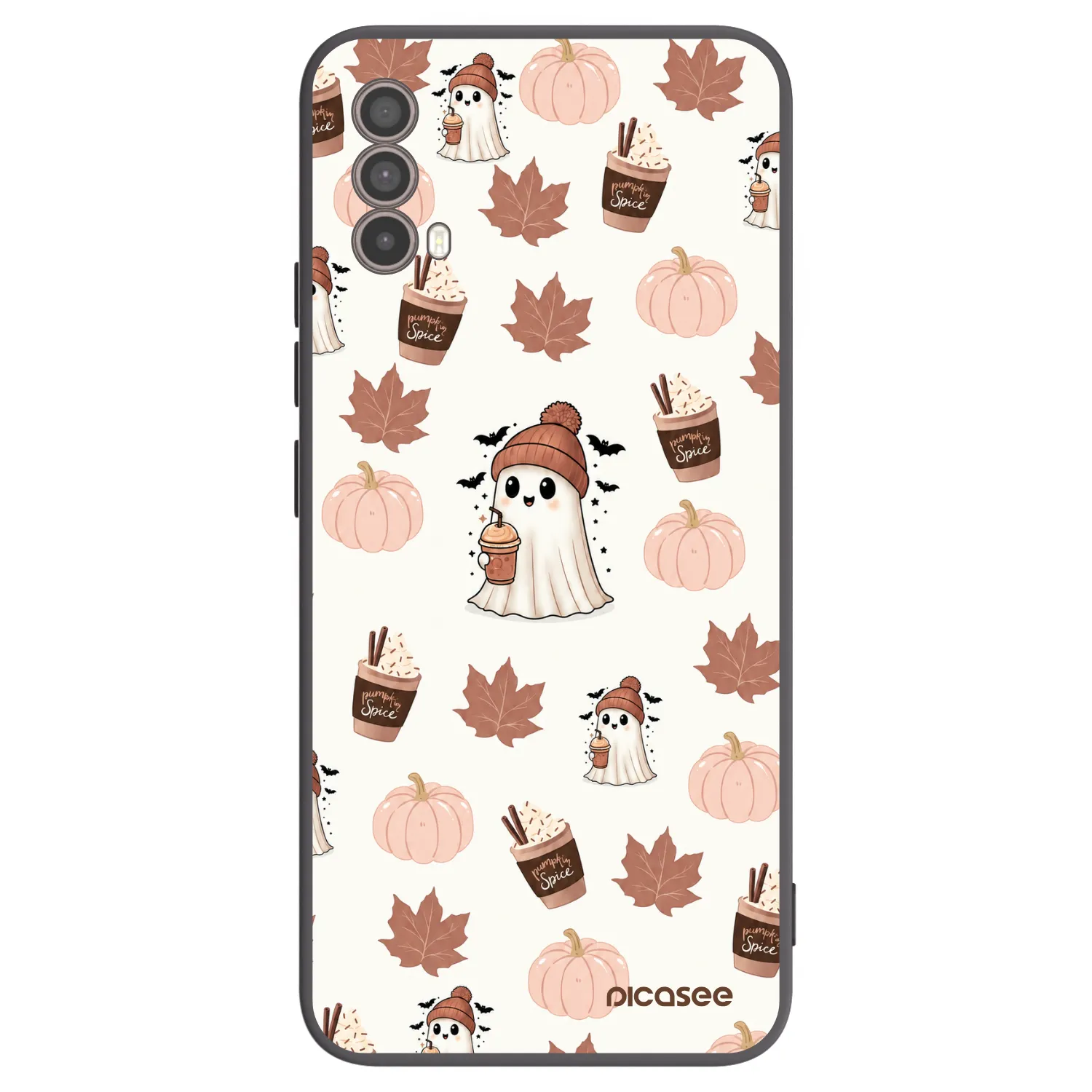 Picasee husă neagră din silicon pentru Motorola Moto E40 - Pumpkin spice