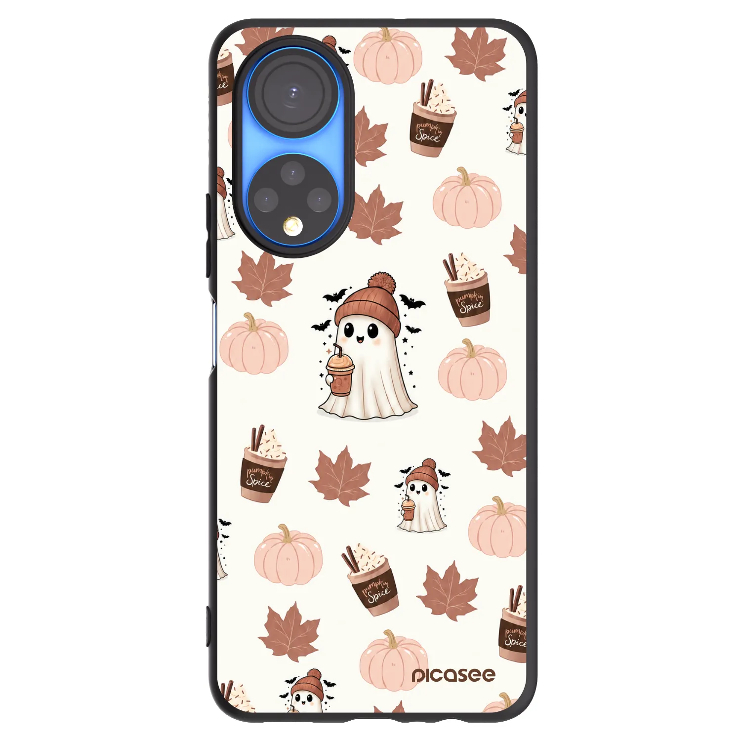 Picasee husă neagră din silicon pentru Honor X7 - Pumpkin spice