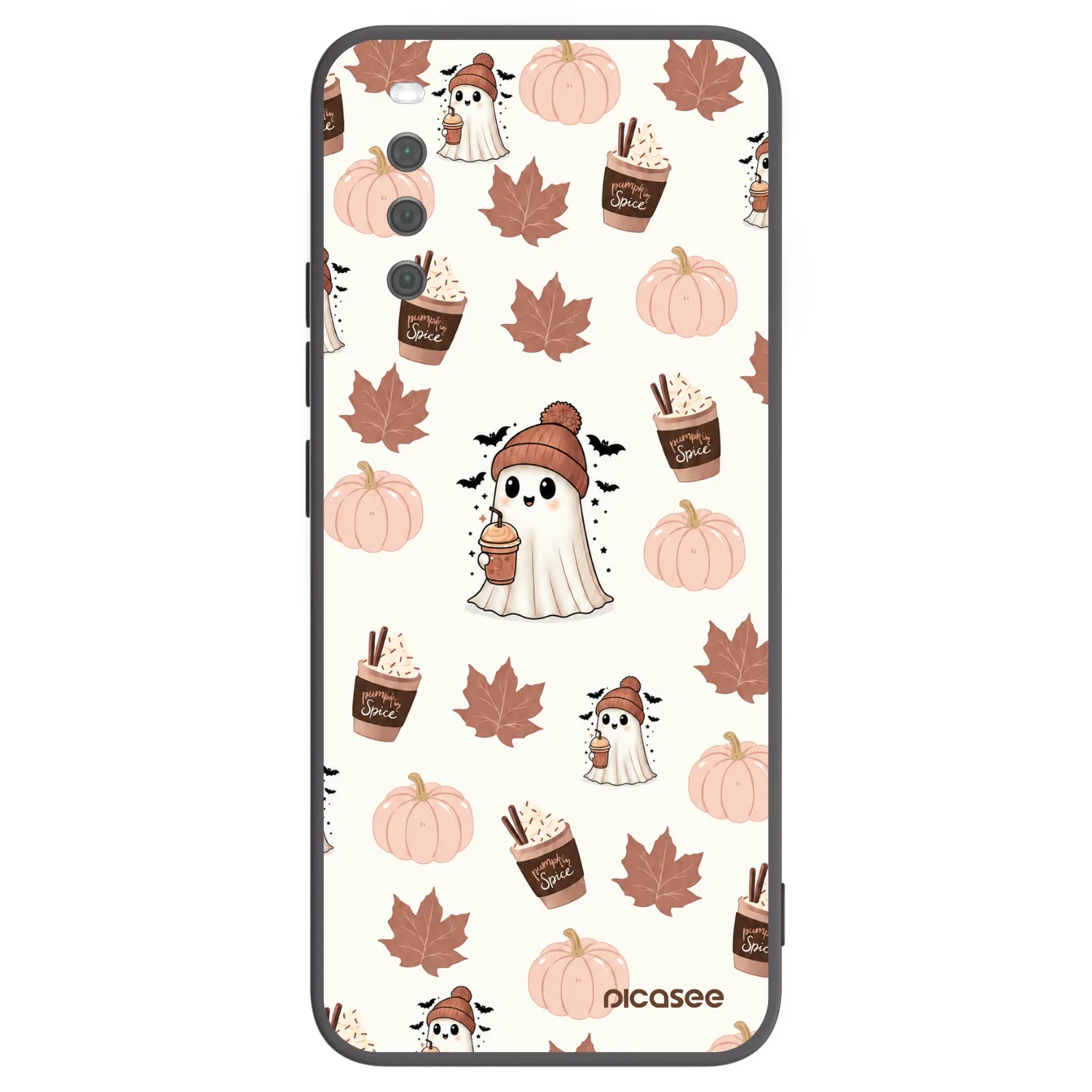 Picasee husă neagră din silicon pentru Sony Xperia 10 III - Pumpkin spice