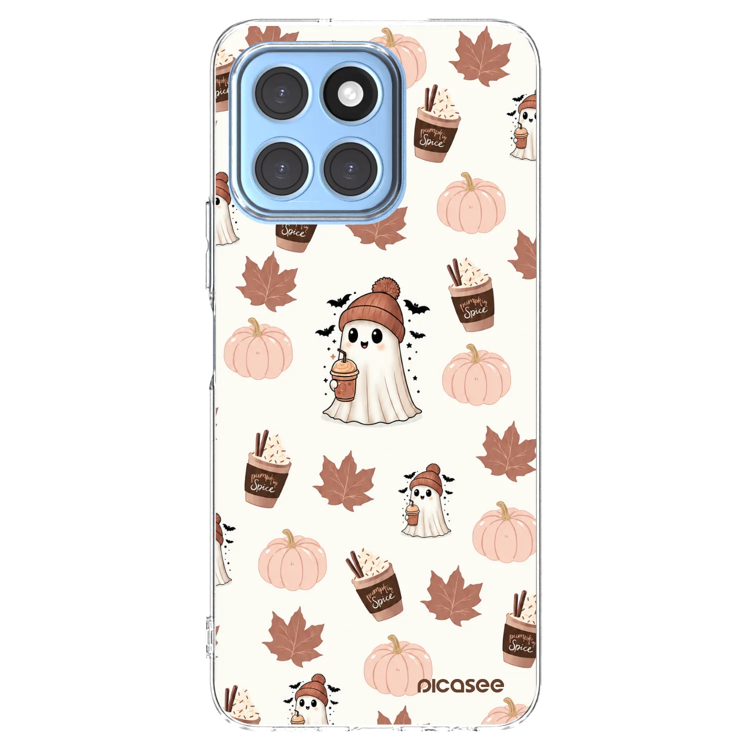 Picasee husă transparentă din silicon pentru Honor X8 5G - Pumpkin spice