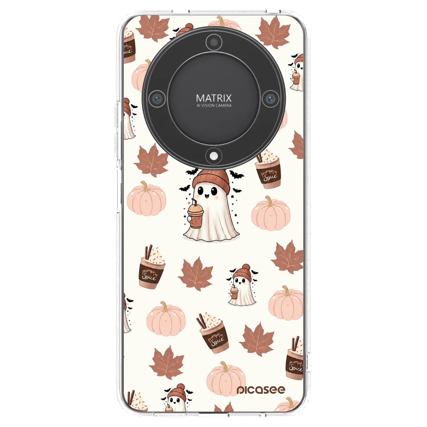 Picasee husă transparentă din silicon pentru Honor Magic5 Lite 5G - Pumpkin spice