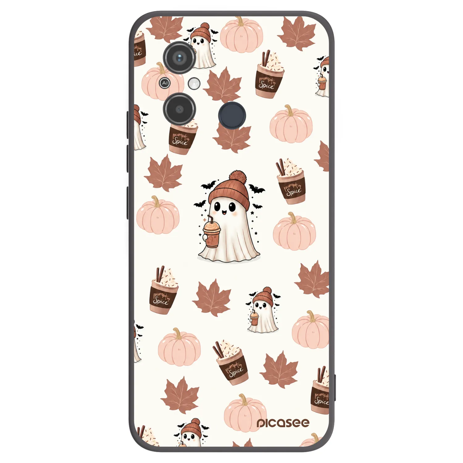 Picasee husă neagră din silicon pentru Xiaomi Redmi 12C - Pumpkin spice