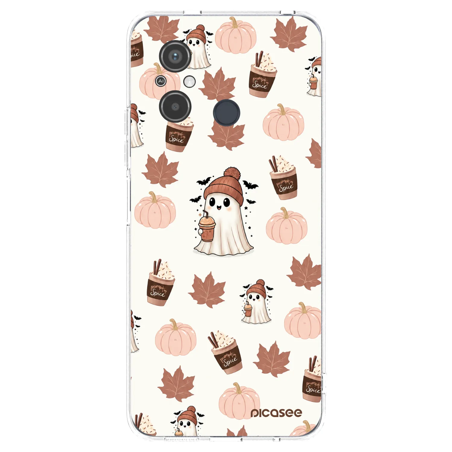 Picasee husă transparentă din silicon pentru Xiaomi Redmi 12C - Pumpkin spice