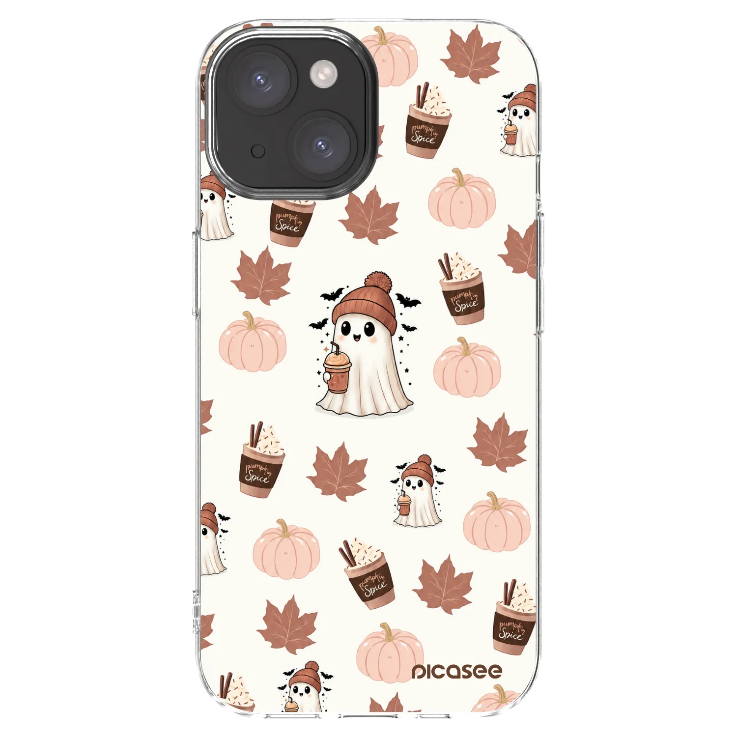 Picasee husă transparentă din silicon pentru Apple iPhone 15 - Pumpkin spice