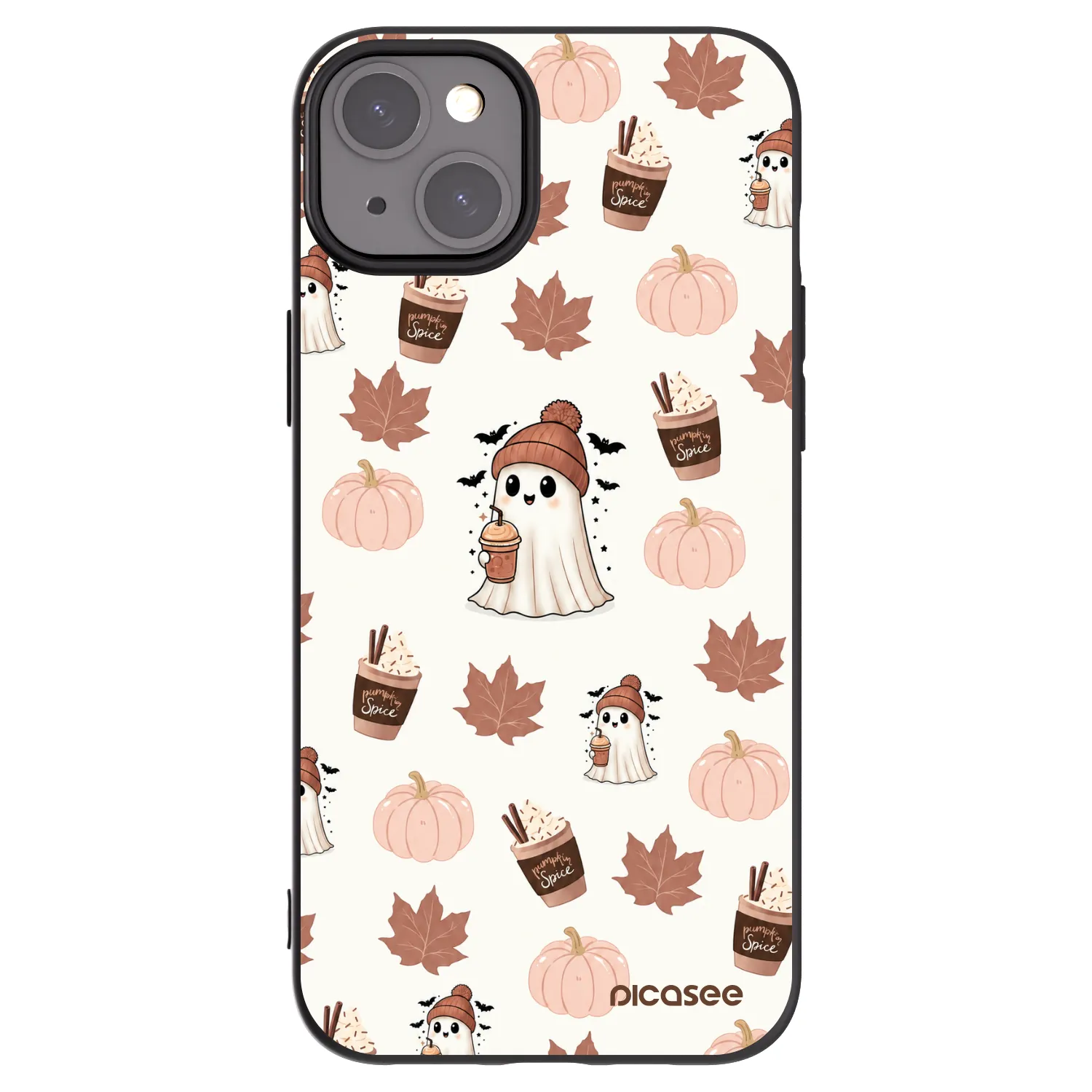 Picasee husă neagră din silicon pentru Apple iPhone 15 Plus - Pumpkin spice